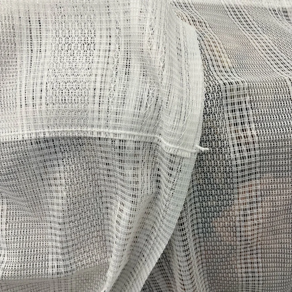 Light blue Sheer Textured / Curtain Fabric